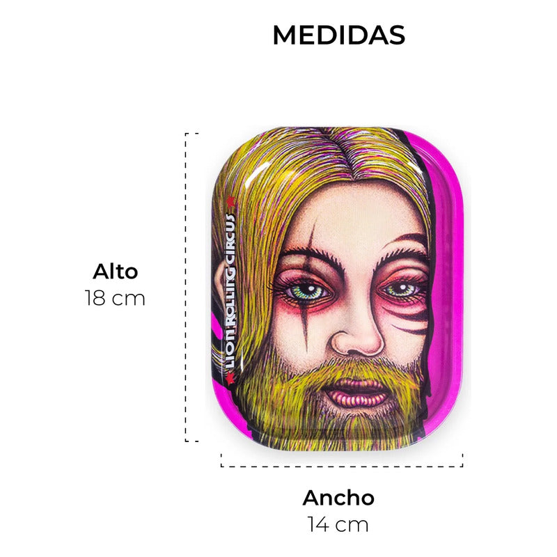 Charola De Metal Bandeja Chica Full Print Lion Rolling Circus