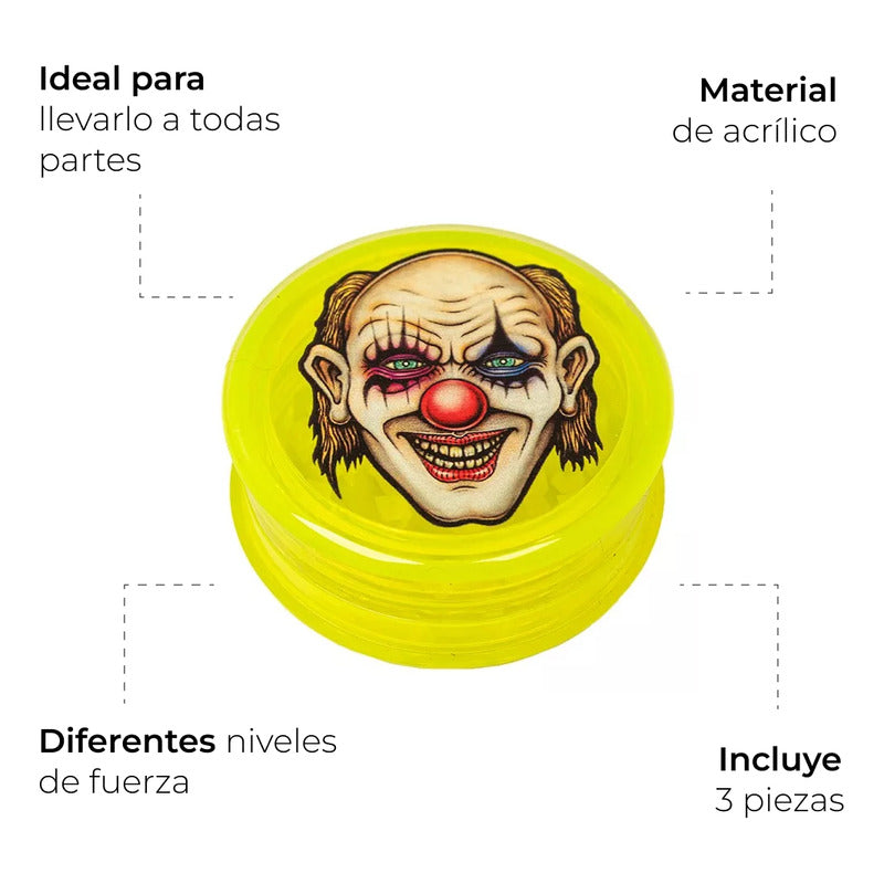 Grinder Acrilico 3 Partes 50mm Lion Rolling Circus