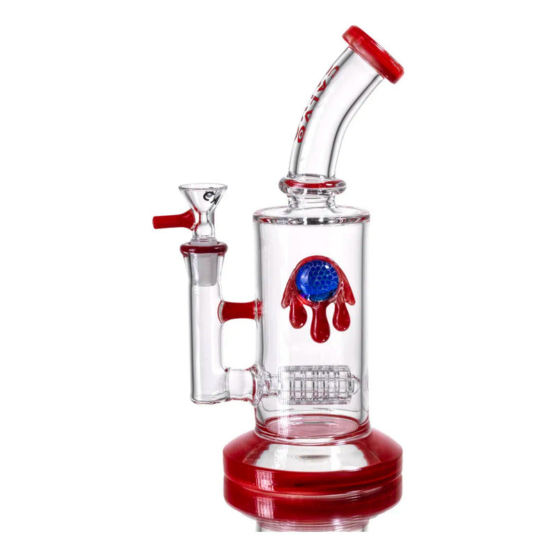 Bong Calvo Glass Rig Implosion Con Percolacion Red 21 Cm Rig Rojo