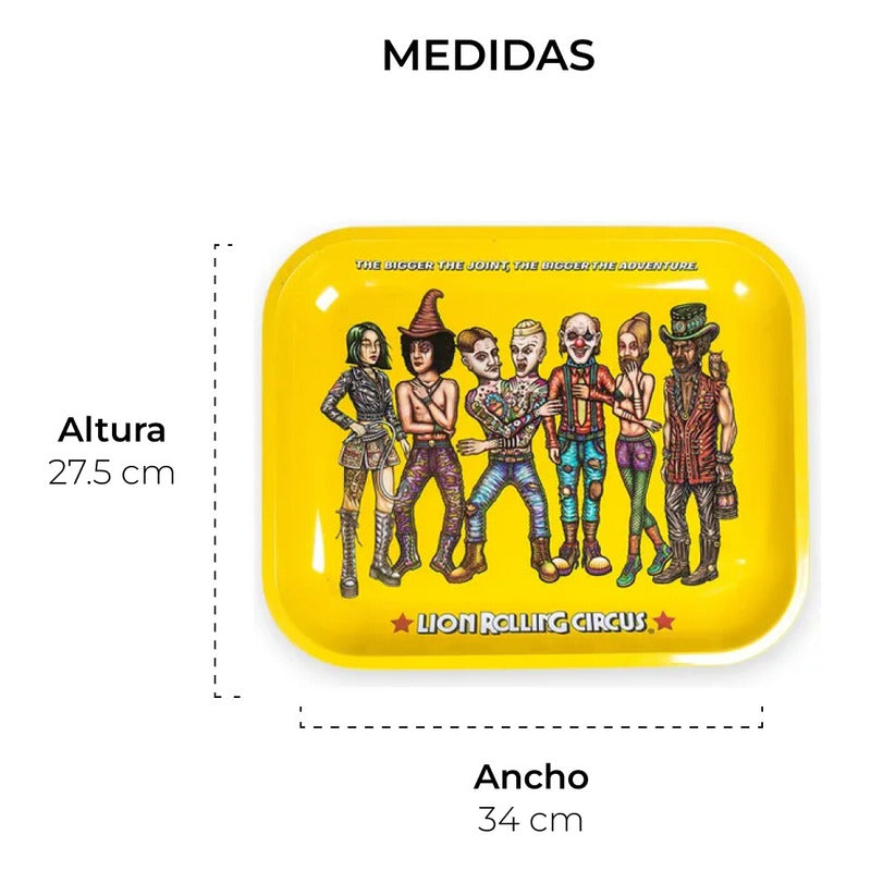 Charola De Metal Bandeja Grande Lion Rolling Circus