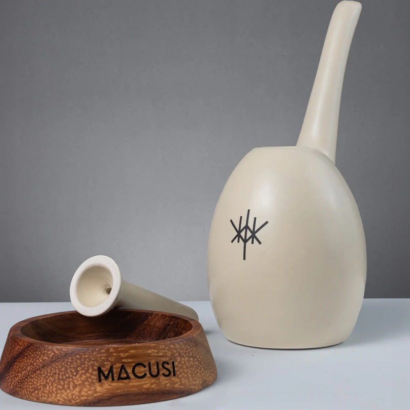 Pipa Bong Macusi Ceramica Artesanal Bubbler Arena Beige