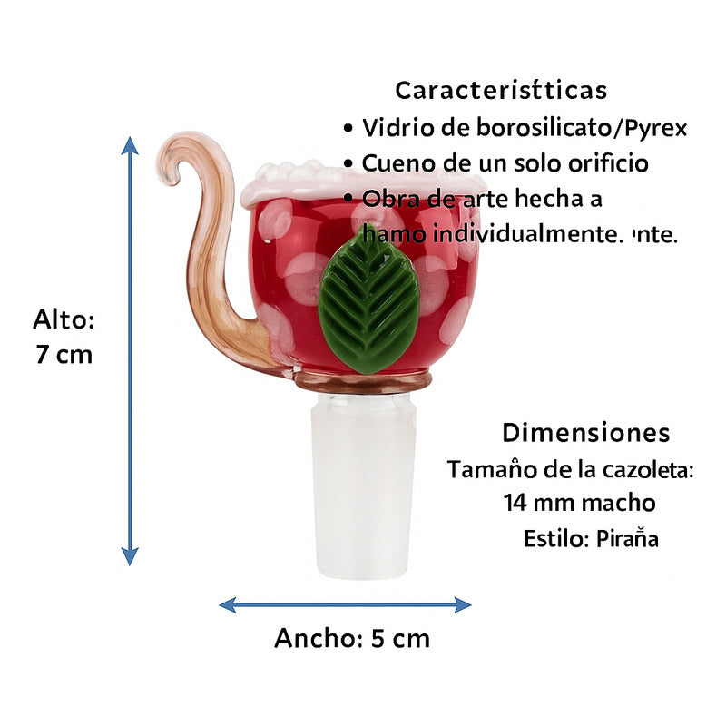 Pieza Para Bong Empire Glassworks Piraña Piraña Bordó