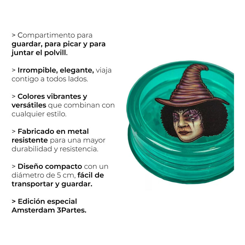 Grinder Acrilico 3 Partes 50mm Lion Rolling Circus