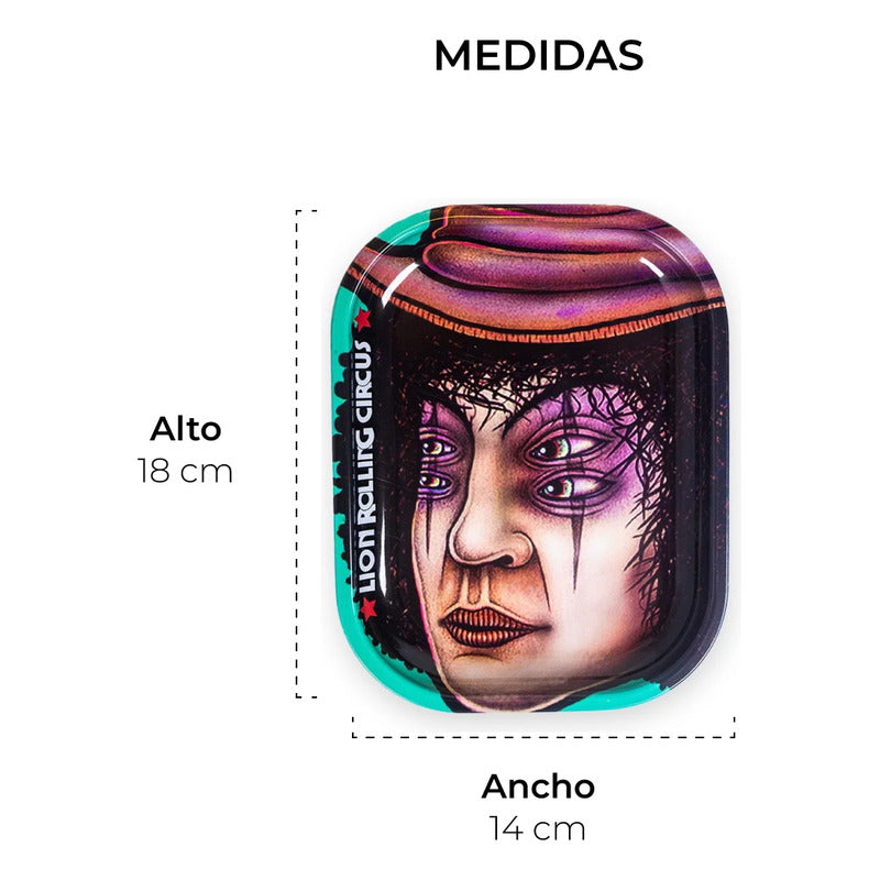 Charola De Metal Bandeja Chica Full Print Lion Rolling Circus