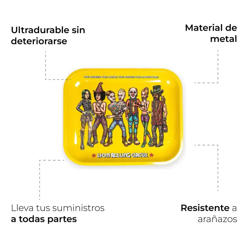 Charola De Metal Bandeja Grande Lion Rolling Circus