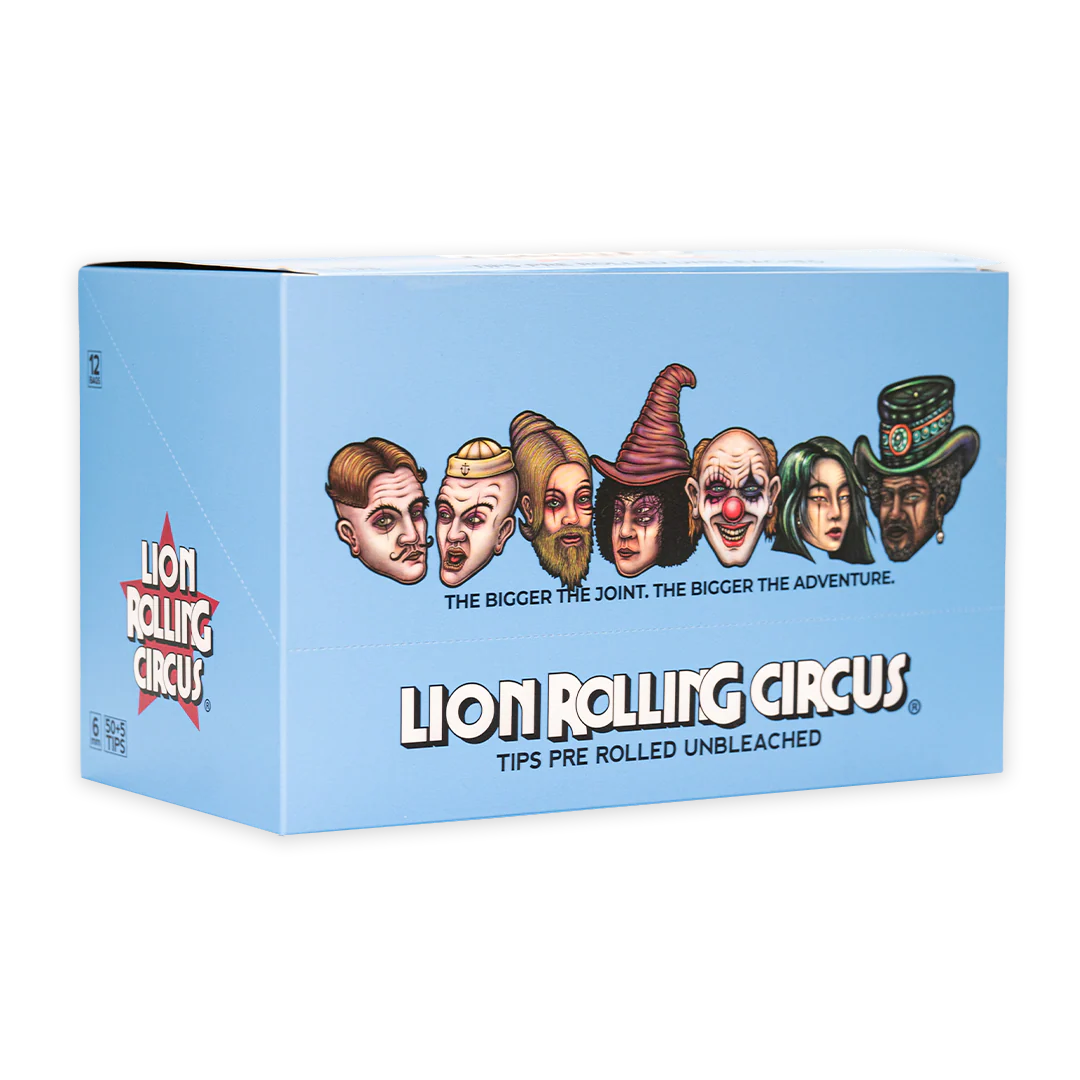 Pre-rolled Tips 55 filtros por Paquete Lion Rolling Circus