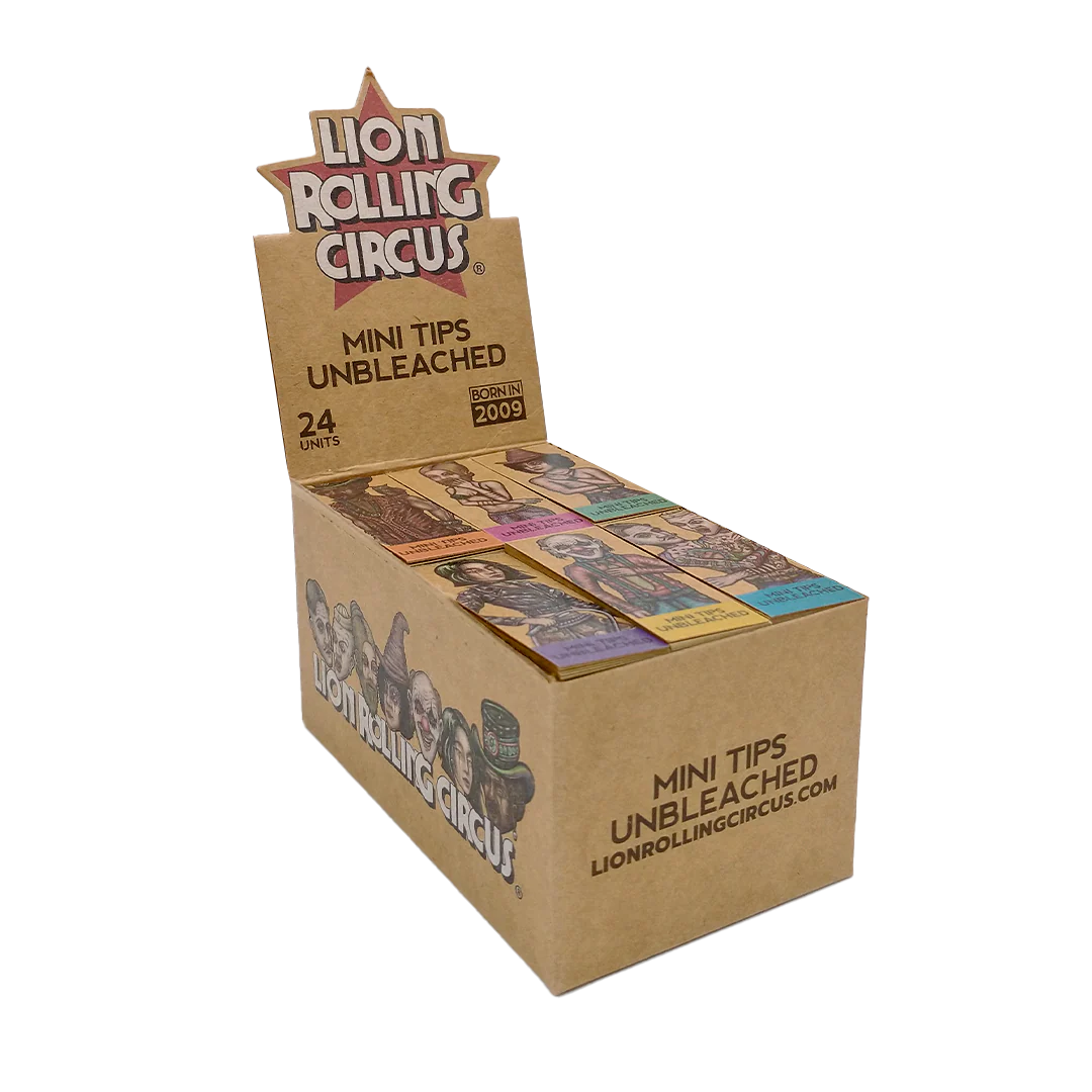 Papel Filtro Unbleachedhead Mini 50 Hojas por Paquete Lion Rolling Circus
