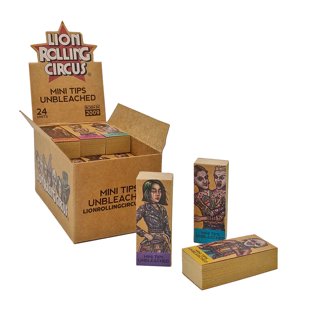 Papel Filtro Unbleachedhead Mini 50 Hojas por Paquete Lion Rolling Circus