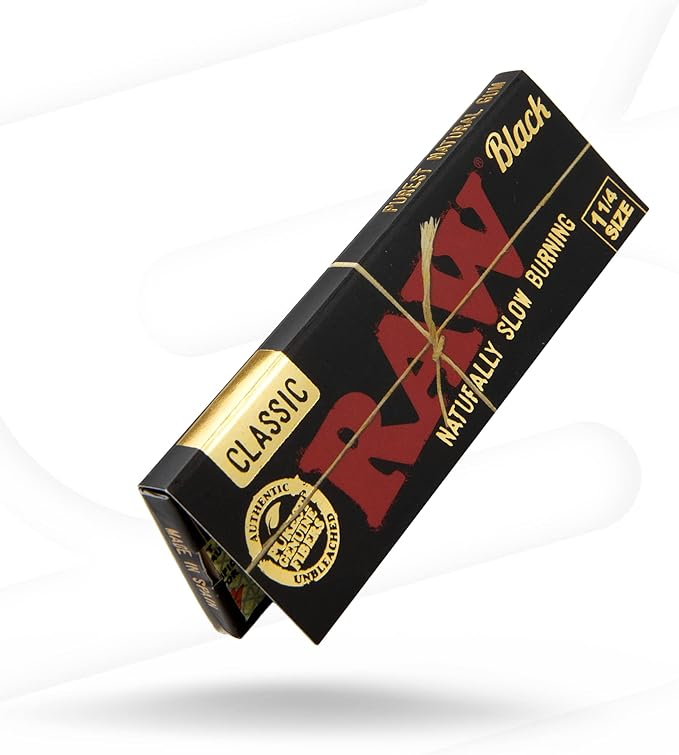 Papel De Liar Clasico Black Crudo y Sin Refinar Size 1.25 x 1 1/4 50 Und.