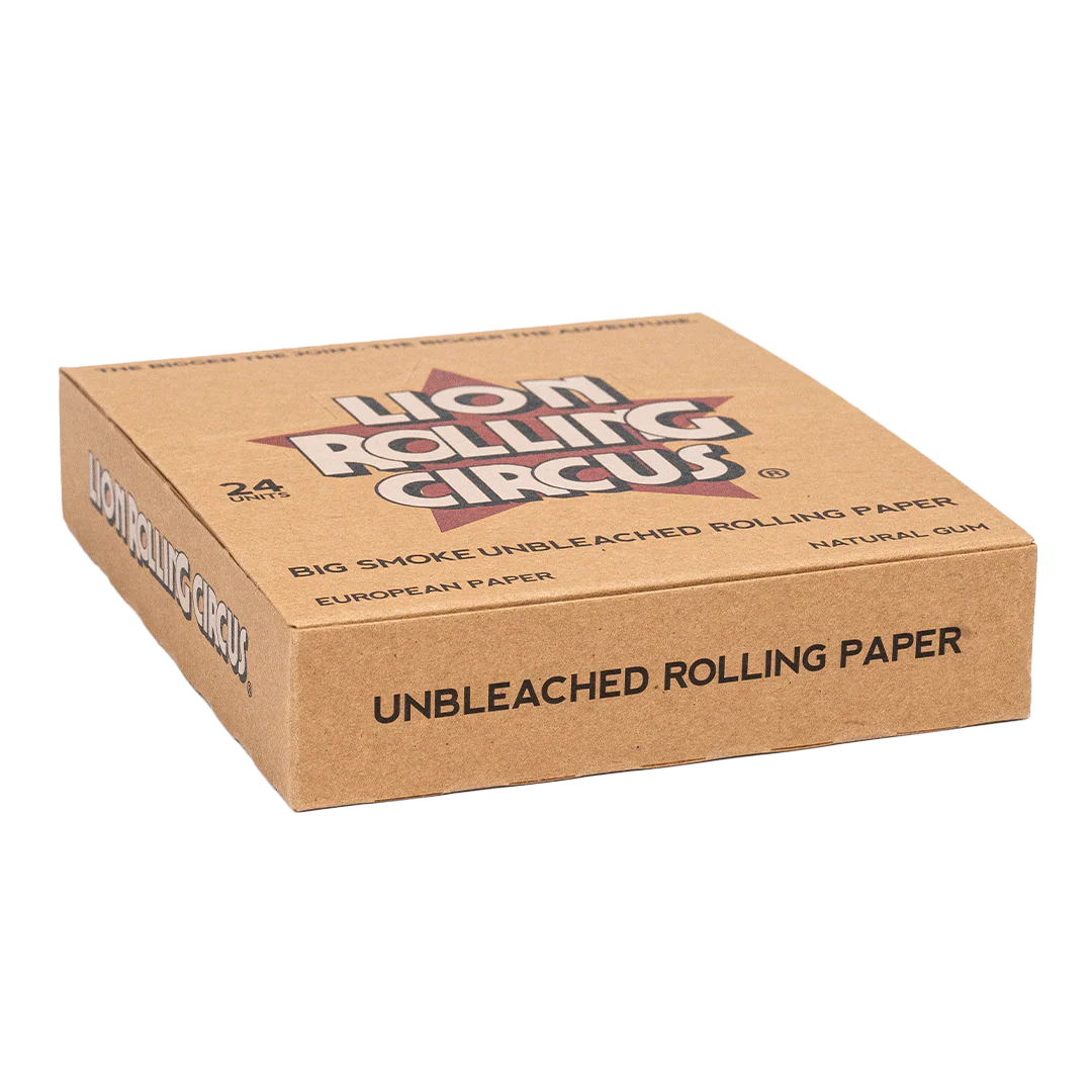 Papel de Liar Unbleachedhead Big Smoke 50 Hojas por Paquete Lion Rolling Circus