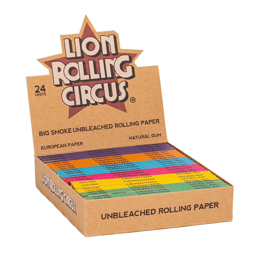 Papel de Liar Unbleachedhead Big Smoke 50 Hojas por Paquete Lion Rolling Circus