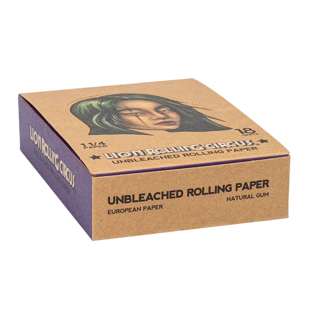 Papel de Liar Unbleacheadhead 1 1/4 50 Hojas por Paquete Lion Rolling Circus