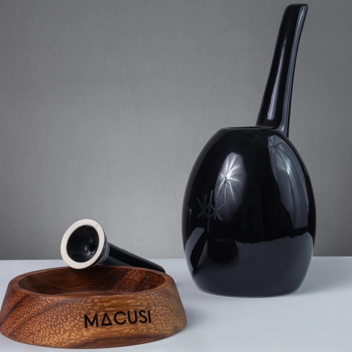 Pipa Bong Macusi Ceramica Artesanal Bubbler Obsidiana