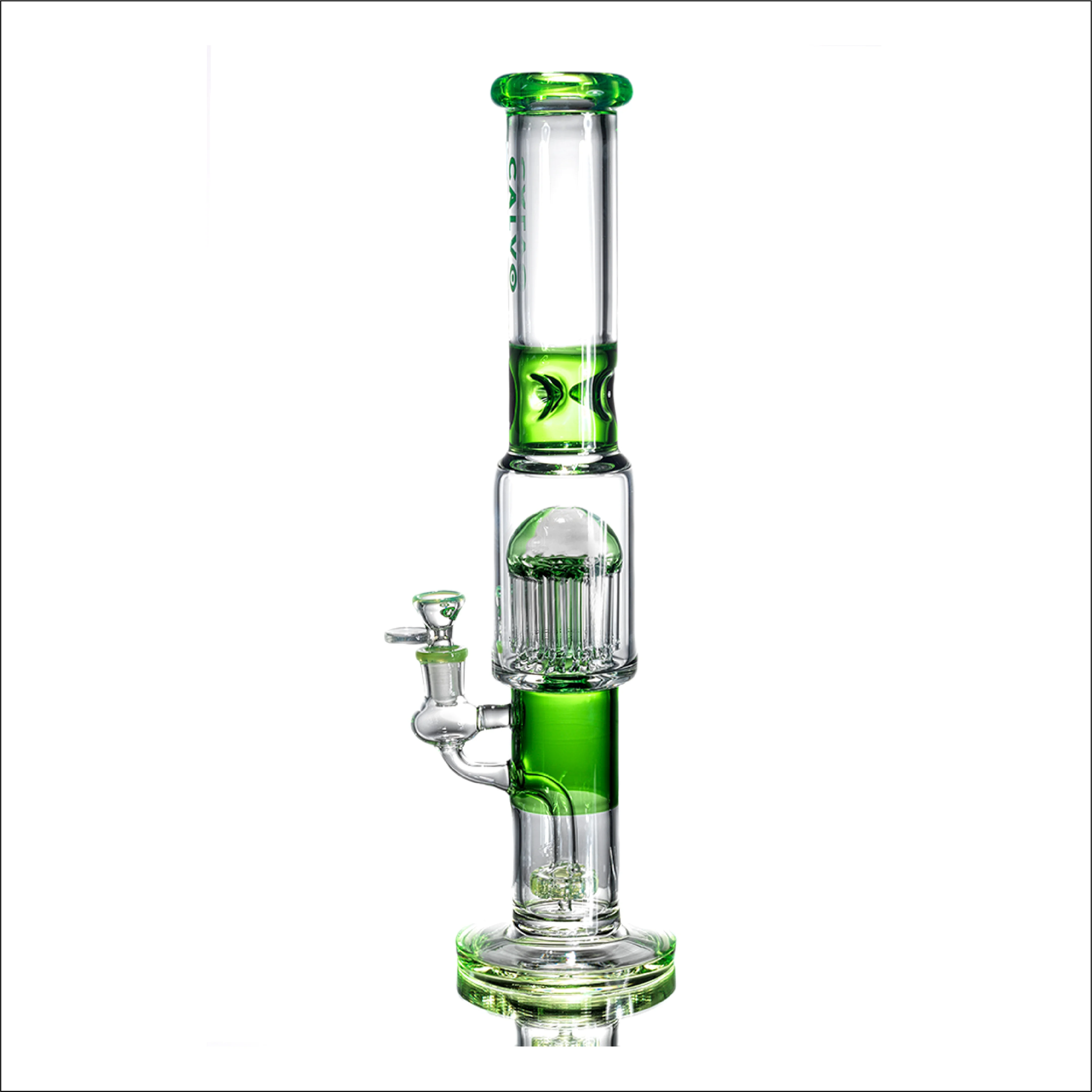Bong Calvo Glass Straight Tube Tree Green
