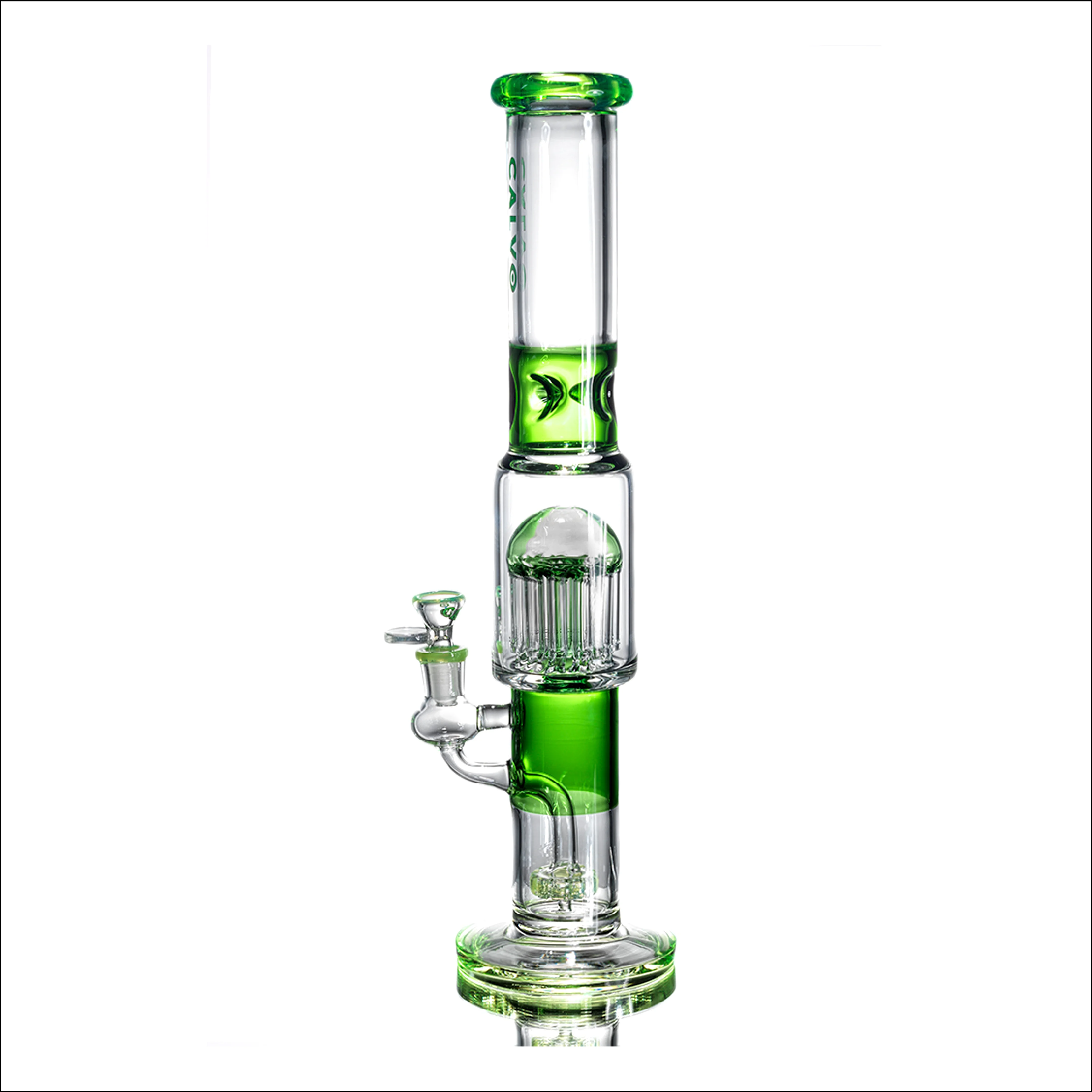 Bong Calvo Glass Straight Tube Tree Green