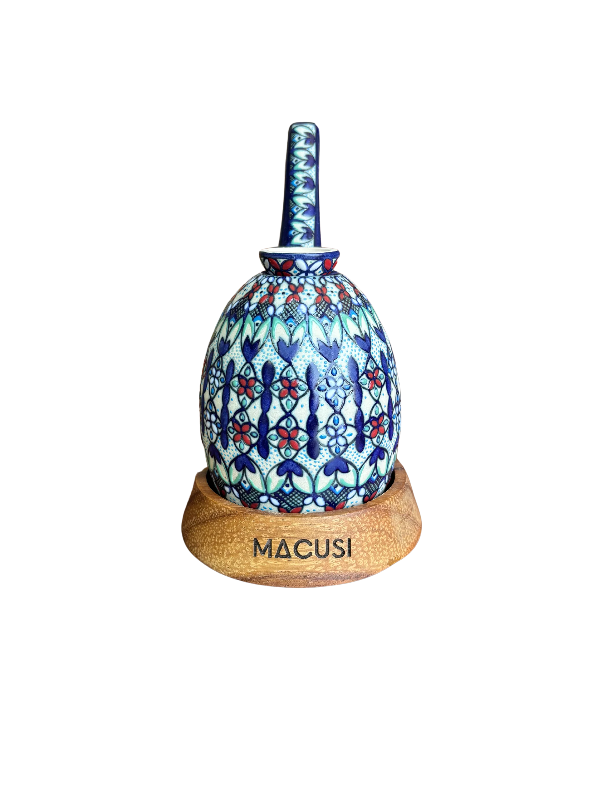 Pipa Bong Macusi Ceramica Artesanal Bubbler Xícal Tricolor