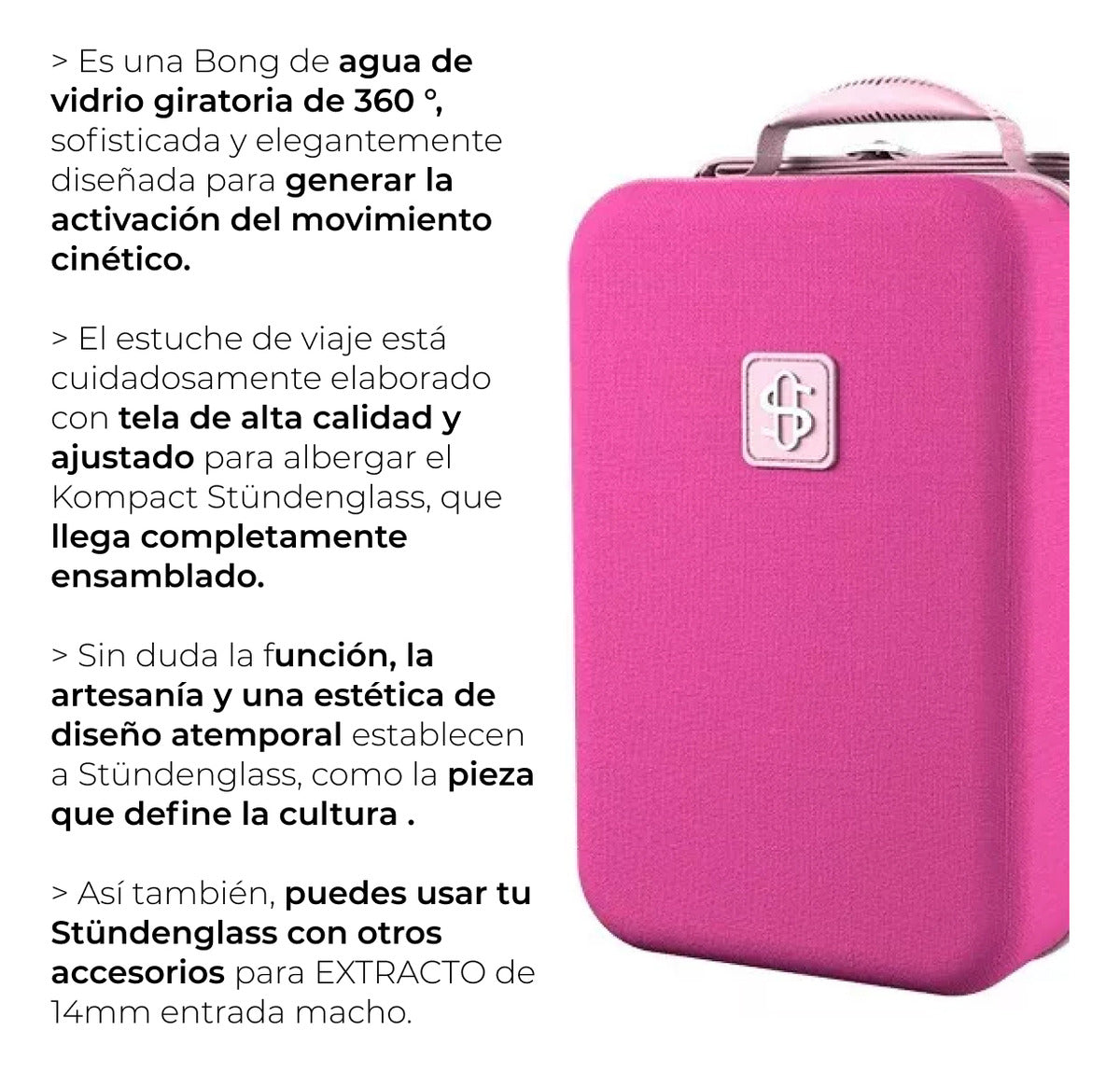 Stundenglass Sexy Pink Gravity Bong Infuser Kompact