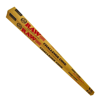 a roll of raw tobacco products, specifically raw tobacco cones, with the brand name "RAW" prominently displayed on the packaging.