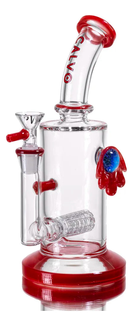 Bong Calvo Glass Rig Implosion Con Percolacion Red 21 Cm