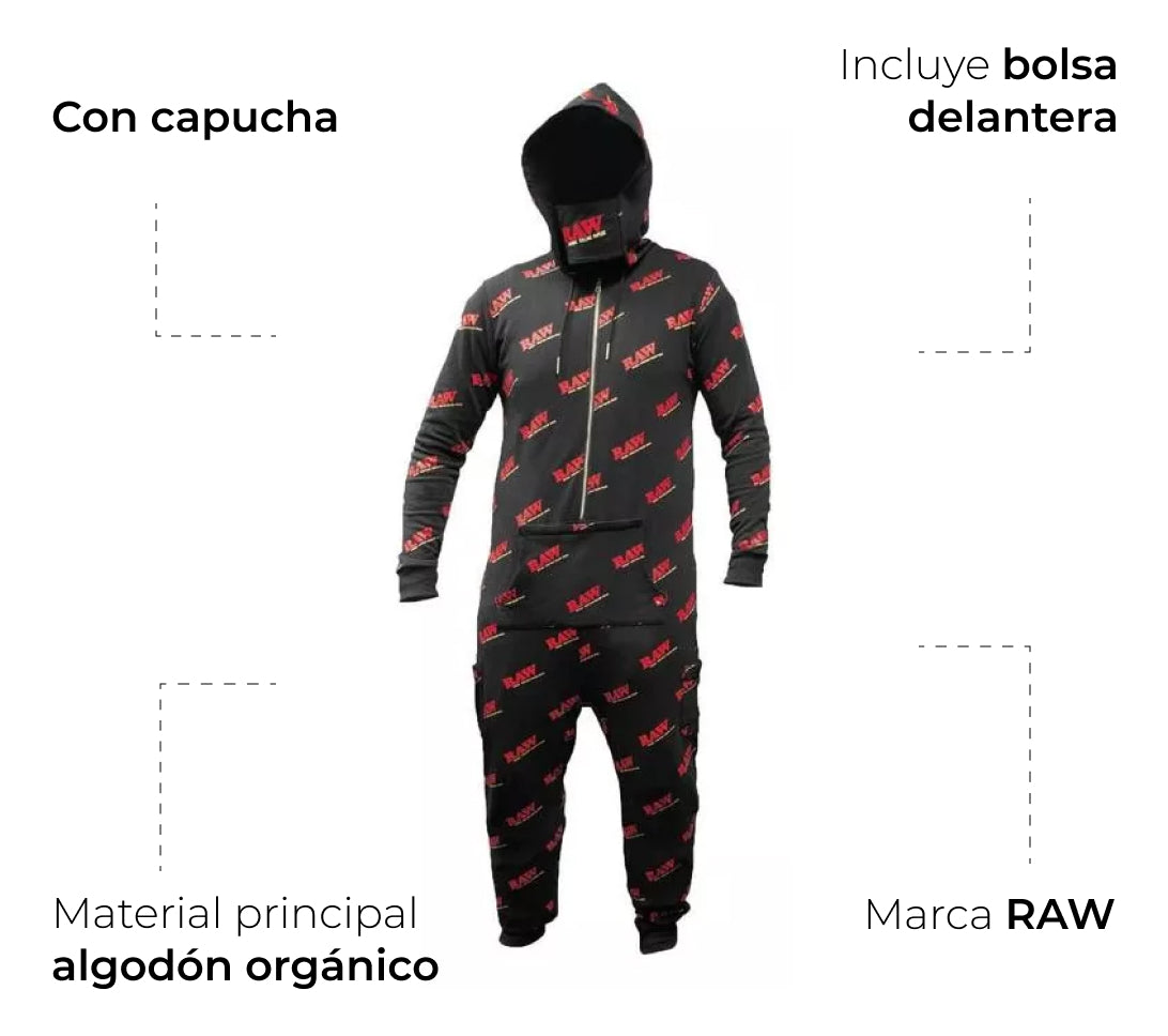 Pijama Raw Onesie Incorporado Escondites Secretos Y Bandeja.
