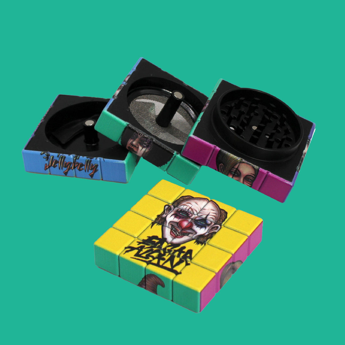 Grinder Acero Gold 4 Partes Lion Rolling Circus Color Colores Magic Cube