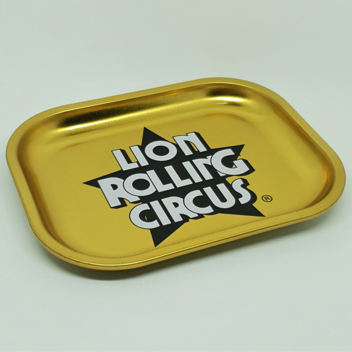 Charola Para Rolar Metal Chica Gold Lion Rolling Circus