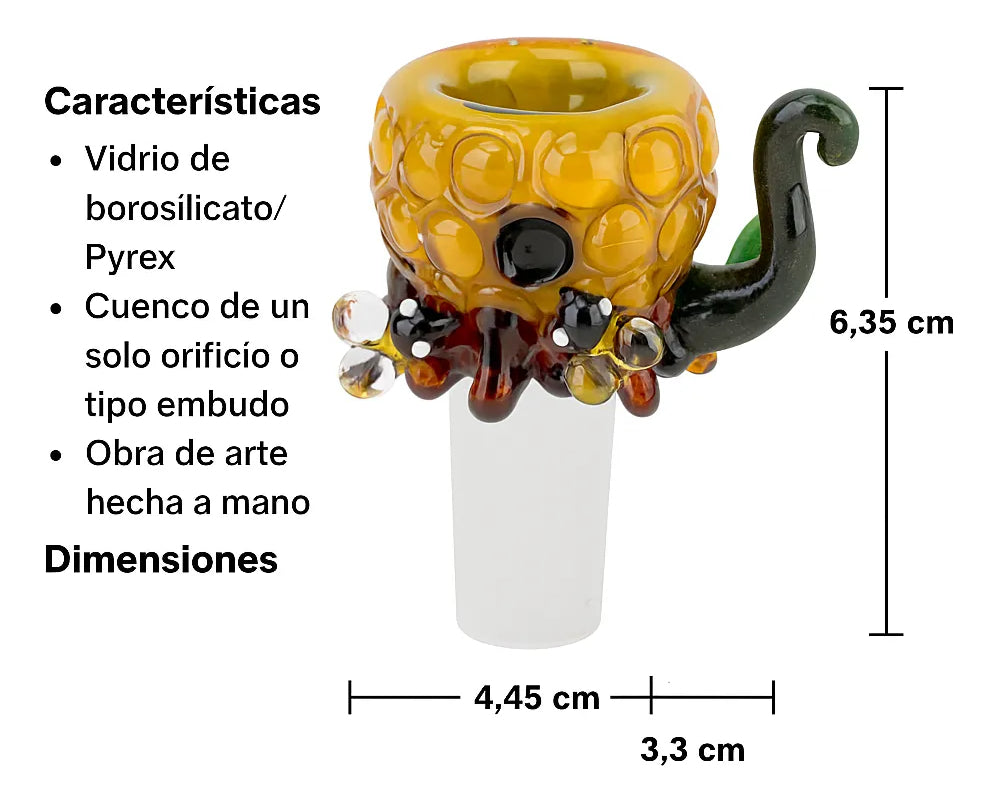 Pieza Para Bong Empire Glassworks Colmena Amarrillo 14 Mm