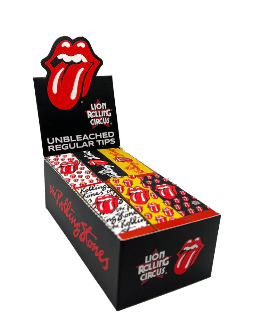 Papel Filtro Unbleached Edicion Limitada Rolling Stones 50 Hojas por Paquete Lion Rolling Circus