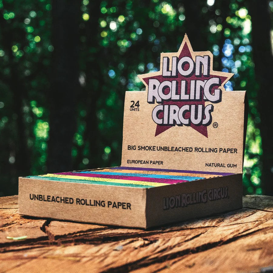 Papel de Liar Unbleachedhead Big Smoke 50 Hojas por Paquete Lion Rolling Circus